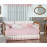 Kit Cama Babá 9 Peças com Saia Jardim Secreto Rosa