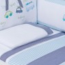 Kit Enxoval para Berço Holiday Azul 10 Peças com Mosquiteiro