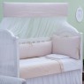 Kit Enxoval de Berço Lollipop II Percal Baunilha com Renda 9 peças com mosquiteiro