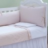 Kit Enxoval de Berço Lollipop II Percal Baunilha com Renda 9 peças com mosquiteiro