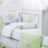 Kit Enxoval de Berço Savanah Verde 10 Peças com Mosquiteiro