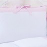 Kit Enxoval de Berço Glamour Rosa 10 Peças com Mosquiteiro
