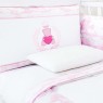 Kit Enxoval de Berço Lollipop Princess Rosa 9 Peças com Mosquiteiro