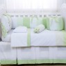 Kit Enxoval de Berço Savanah Verde 10 Peças com Mosquiteiro