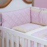 Kit Enxoval de Berço Teddy Bear Rosa 7 peças