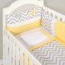 Kit Enxoval de Berço Lollipop Percal Chevron Elefantinho Amarelo 8 peças - Exclusivo