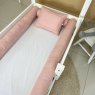 Kit Rolinho Mini Cama 4 Peças Linho Rosê (Colchão 1,50 x 0,70)