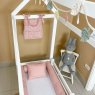Kit Rolinho Mini Cama 4 Peças Linho Rosê (Colchão 1,50 x 0,70)