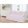 Kit Cama Babá 7 peças com Saia Lollipop Percal Soho Chevron Rosa