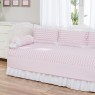 Kit Cama Babá 7 peças com Saia Lollipop Percal Soho Chevron Rosa