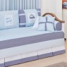 Kit Cama Babá 9 Peças com Saia Holiday Azul