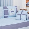 Kit Cama Babá 9 Peças com Saia Holiday Azul