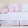 Kit Cama Babá 9 Peças com Saia Glamour Rosa