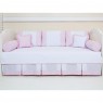 Kit Cama Babá 9 Peças com Saia Glamour Rosa