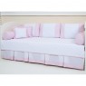 Kit Cama Babá 9 Peças com Saia Glamour Rosa