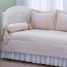 Kit Cama Babá 7 peças com Saia Lollipop II Percal Baunilha com Renda