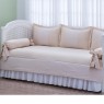 Kit Cama Babá 7 peças com Saia Lollipop II Percal Baunilha com Renda