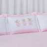 Kit Cama Babá 7 peças com Saia Lollipop Ursinhas Rosa