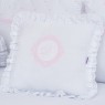 Kit Cama Babá 9 Peças com Saia Personalizado Marseille Branco / Rosa 