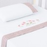 Lençol para Berço 3 peças Lolli Alice Rose Percal