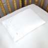 Lençol para Berço 2 Peças - Lençol c/ Elástico e Fronha - Micropercal 300 Fios Branco