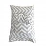 Lençol para Mini Cama 2 Peças Estampado Chevron Cinza  - Lençol c/ Elástico e Fronha
