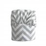 Lençol para Mini Cama 2 Peças Estampado Chevron Cinza  - Lençol c/ Elástico e Fronha