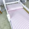 Lençol para Mini Cama 2 Peças Estampado Liz Listrado Rosa - Lençol c/ Elástico e Fronha