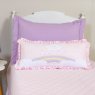Kit Cama Solteiro com Babado 3 Peças Chuva de Amor Rosa / Lilás (Colchão 1,88 x 0,88)
