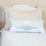 Kit Cama Solteiro com Babado 3 Peças Chuva de Amor Azul / Cinza (Colchão 1,88 x 0,88)