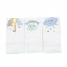 Boquinha Fralda Cremer 3 Peças para Bebê Chuva de Amor Branco / Azul