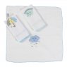 Boquinha Fralda Cremer 3 Peças para Bebê Chuva de Amor Branco / Azul