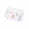 Conjunto 5 Fraldas para Bebê Cremer Luxo Bordado Chuva de Amor Branco / Rosa