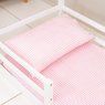 Lençol para Mini Cama 2 Peças Estampado Windsor Rosa - Lençol c/ Elástico e Fronha