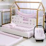 Rede para Cama Montessoriana Dupla Face Boston Rosa / Cisne