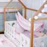 Rede para Cama Montessoriana Dupla Face Boston Rosa / Cisne