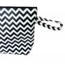 Necessaire Vinil Chevron Preto