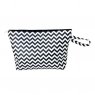 Necessaire Vinil Chevron Preto