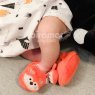 Pantufa para Bebê Plush Bordada Sweet Fox Laranja