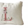 Almofada Retangular Personalizada Linho Bege / Chambray Rosê