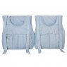Porta Fraldas para Bebê 2 Peças Linho Azul