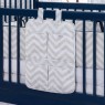 Porta Tudo para Bebê 1 Peças Brooklyn Chevron Cinza