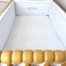 Protetor de Berço Antissufocante 4 Peças Piquet Personalizado Branco / Bege
