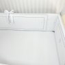 Protetor de Berço Antissufocante 4 Peças Percal Acetinado Benício Personalizado Branco / Cinza