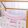 Rede para Cama Montessoriana Dupla Face Boston Rosa / Cisne