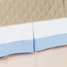 Saia para Berço Barrado 3 Lados Patch Azul