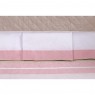 Saia para Berço Barrado 3 Lados Patch Rosa