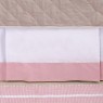 Saia para Berço Barrado 3 Lados Patch Rosa
