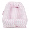 Bercinho Portátil para Bebê Sleep UM Soho Chevron Rosa