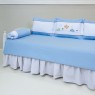 Kit Cama Babá 7 peças Transporte Azul